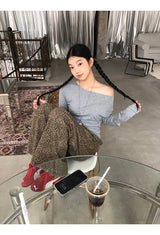 ワンショルダーシャーリングノーマルロングスリーブシャツ