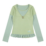 Pippa Dot Stripe Layered Tee