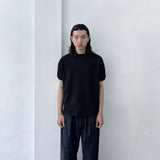 Mock Neck Waffle Knit Tee