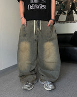 TC Patch Work Banding Denim Pants (3C)