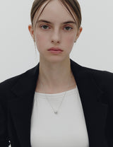 26SS★ Ice Cushion Silver Necklace