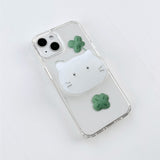 [phone grip] シルバーキャット