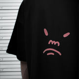 フェイクナッツ ステインファイティング ブラック ボクシー オーバーサイズ Tシャツ