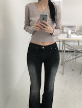 Basic V-neck knitwear (4 colors)
