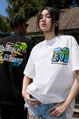 パームツリートゥースブラッシュパッチTシャツ