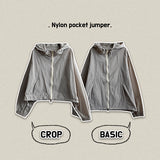 E-ring Basket Nylon Summer Windbreaker Hooded Jumper