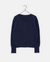 Eha Button Warmer Wool V-neck Knit