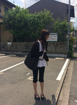 ホビン シースルー ニット フード カーディガン