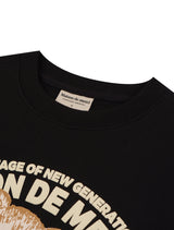 UNISEX Bare Friends レギュラーフィットスウェットシャツ ブラック (FCF1TS322M)