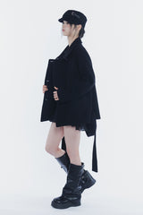 アンバーベルトダブルコート black