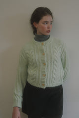 Nutty cable cardigan_mint