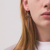 Men's Stick Earrings Surgical Steel_CLEF SQUARE STICK EAR