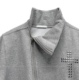 Tay Cross Stud Unbalanced Zip-Up