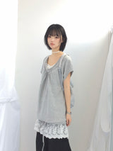 embossed shirring strap t