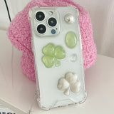 [made]three-leafs clover resin phonecase 