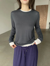  soft simple slim T