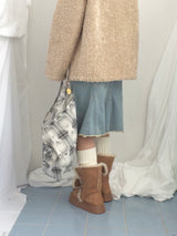 Suede Rabbit Fur Boots