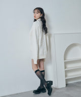 UNISEX モノグラムハーフジップニット