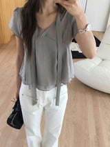 Bonjour tie blouse