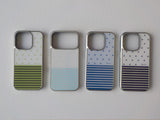 dotstripes green tea  (silver glass)