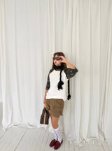 Camo raglan sleeve T