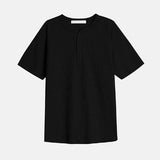 モダンワッフルヘンリーショートスリーブTシャツ