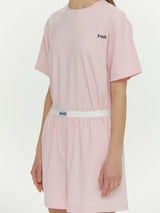 (Unisex) Essential Stretch Fit Half Sleeves PJ Set, Pink