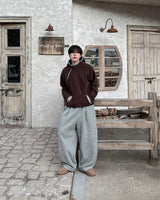 Nover Back Patch Fleece Sweat Pants