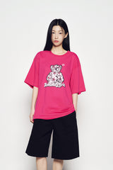 25SS STAR BEAR SHORT SLEEVE T-SHIRT HOT PINK