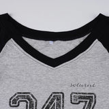 ナンバーラグアンドカラーレーションショートスリーブTシャツ
