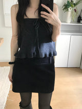 Seirin frill knit top (2 colors)