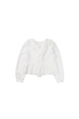 Open sheer blouse_ivory