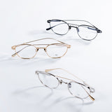 Knouun Round titanium glasses CODE. 102. B Silver N Gold