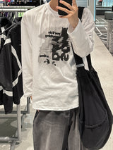 タイムプリンティング長袖Tシャツ