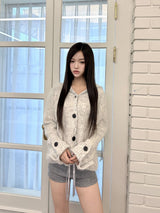 1536. Ribbon point sera knit cardi (3color)