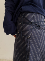 zigzag pattern midi skirt 