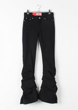 WARM SHIRRING BOOTS CUT PANTS