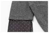 Grunge Layered Polka Dot Sweatshirt