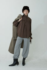 BOHEM KNOT BLOUSE_BROWN