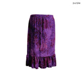 (3color) Rose Velvet Frill Midi Skirt