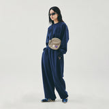 オープンバックスウェットシャツ / Navy