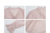 Romantic Rose Pleated Blouse – Perfect for Wedding Guest Outfits