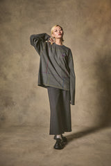 配色ステッチロングスリーブTシャツ