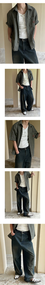 [S/S] Patch work shirts jacket(3color)