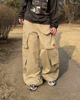 Utility Patch Wide Cargo Pants
