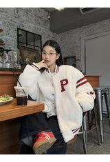 wool quilting base ball jumper jacket