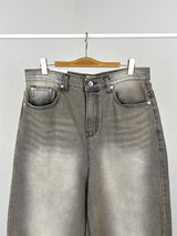 SAND WASHED WIDE JEANS (2C)
