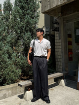 Dope two-tuck wide diagonal slacks