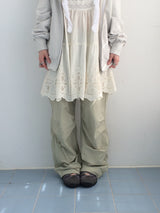 Natural Nylon Volume Pants