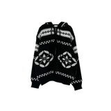 nordic knit hood zip-up